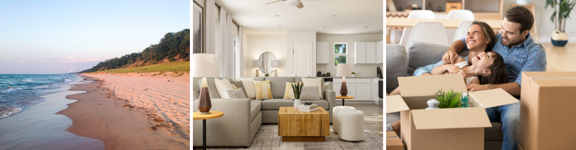 A man and woman sitting on a couch with a baby on his lap.