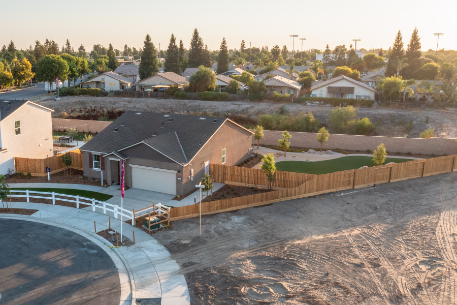 A pool in a neighborhood.