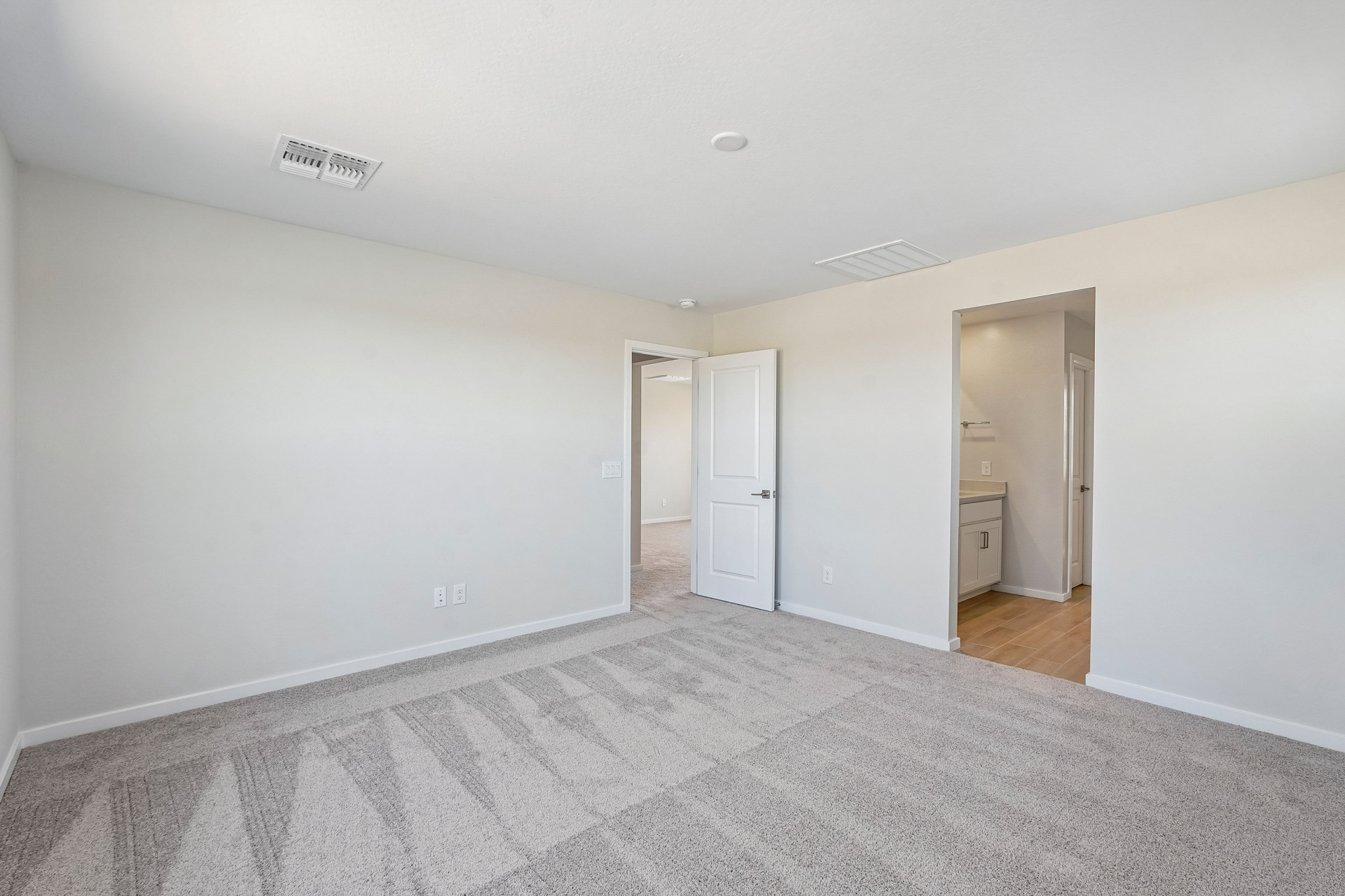 A room with white walls.