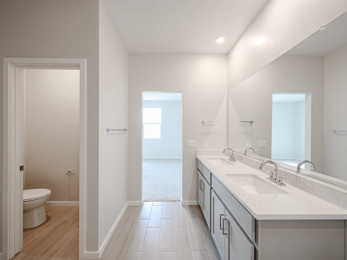 A bathroom with a sink and a toilet.
