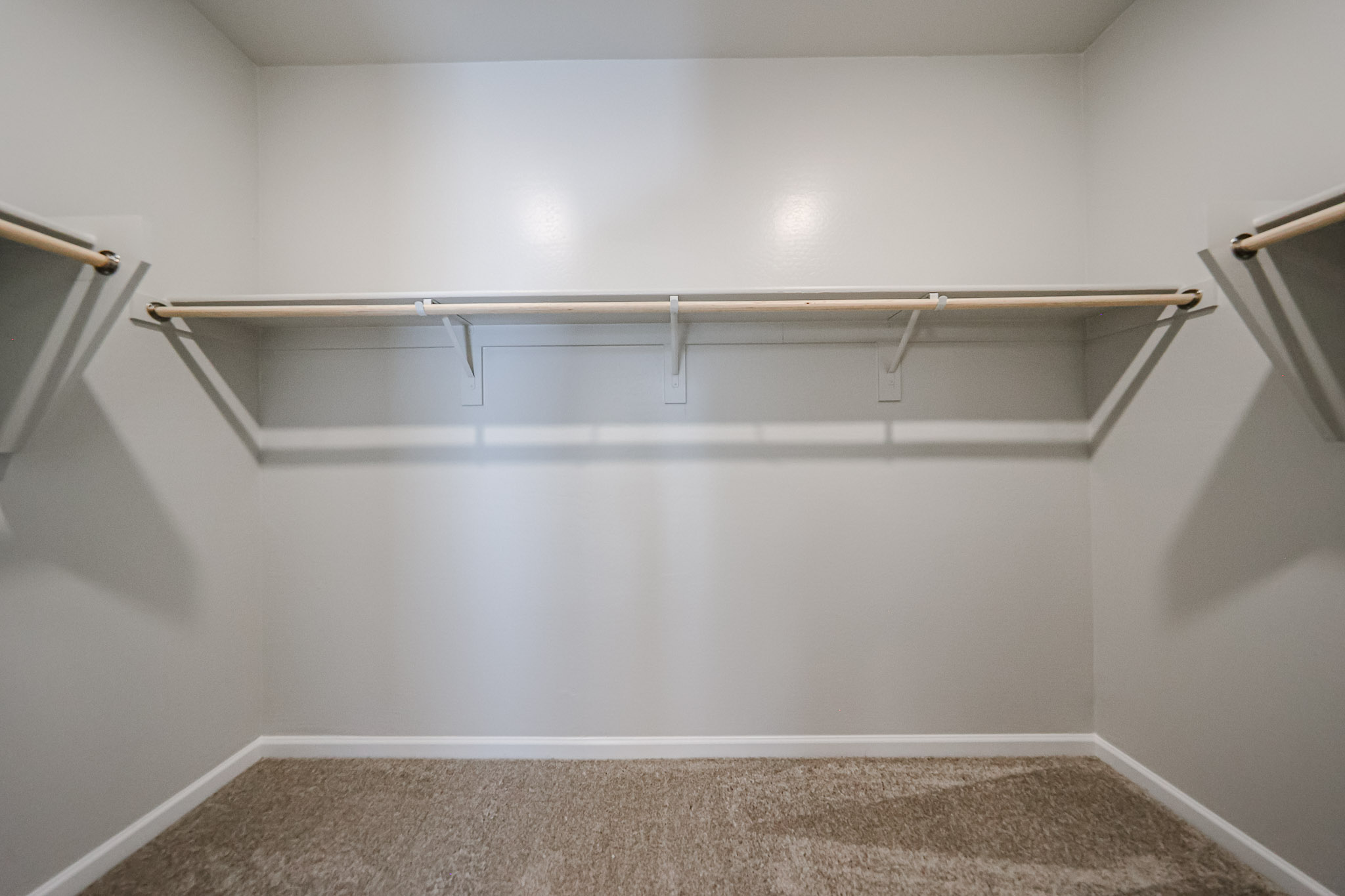 A metal bar in a room.