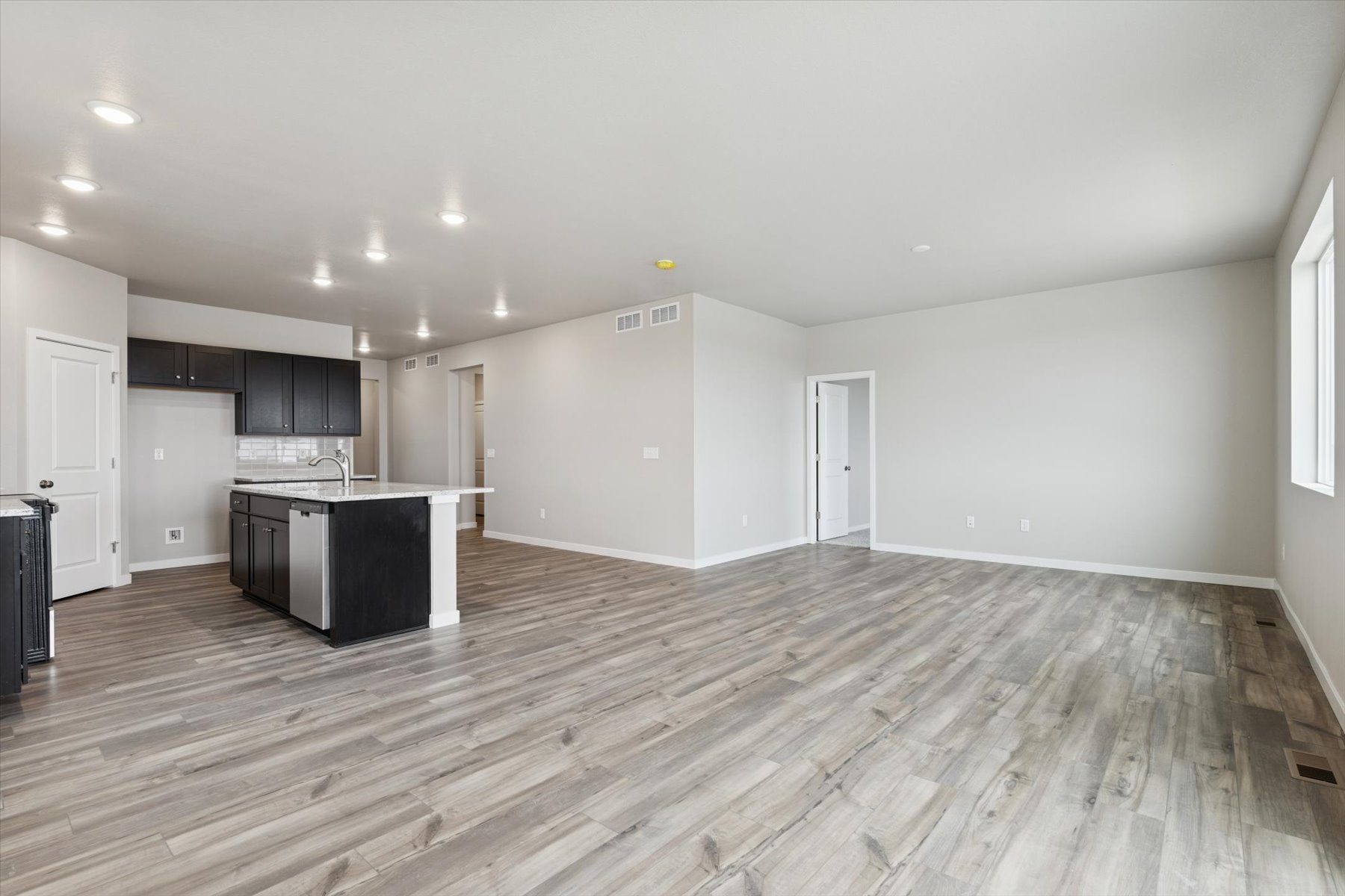 A large empty kitchen.