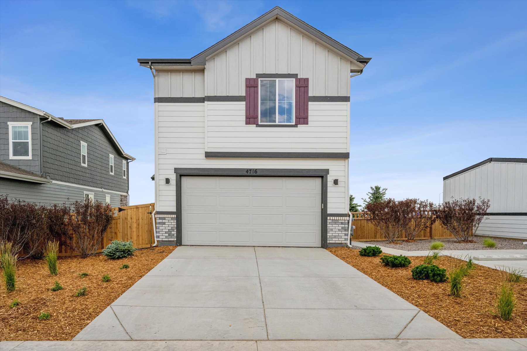 A house with a garage.