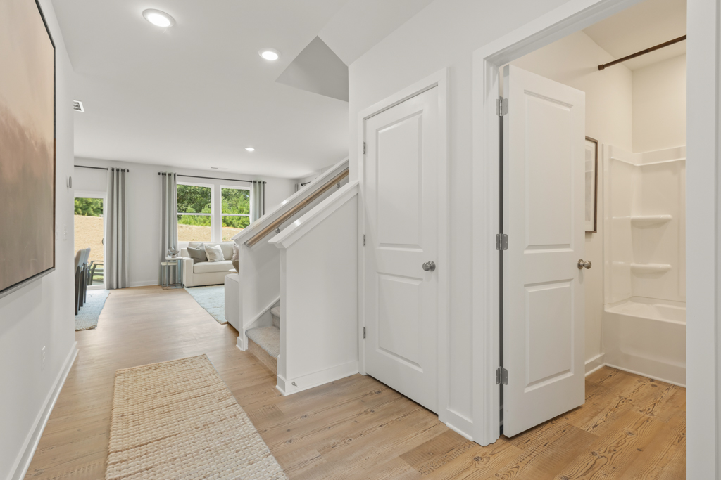 A room with white doors.