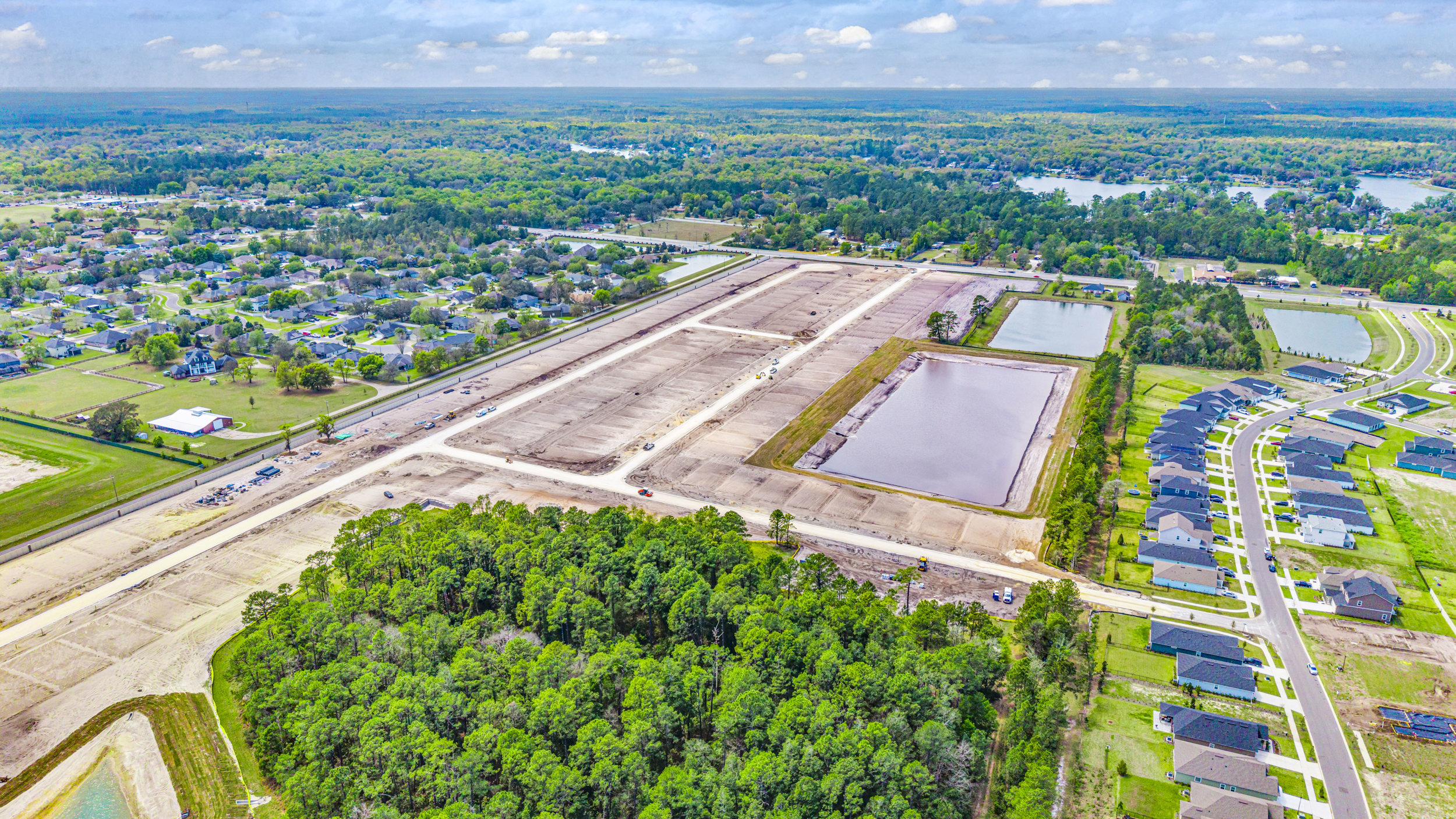 Drone View of Construction at Asbury Creek by Century Communities