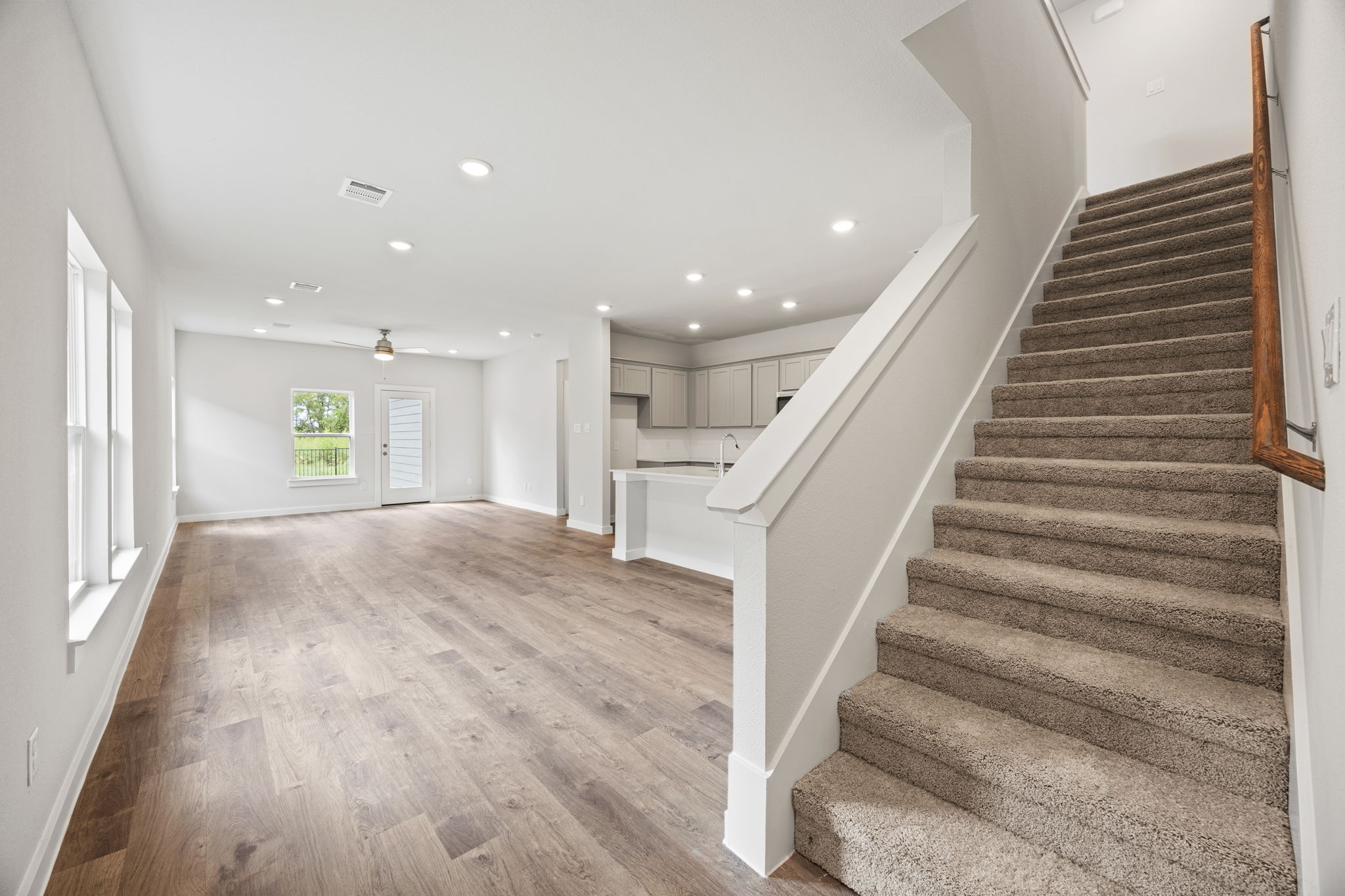 A staircase in a house.