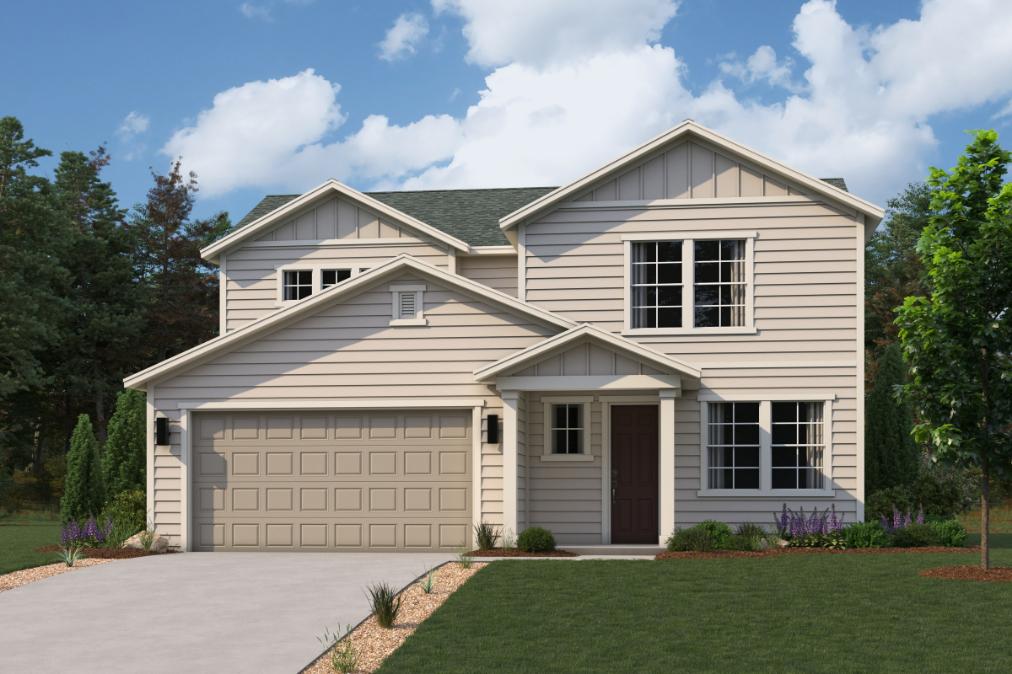 A house with a garage.