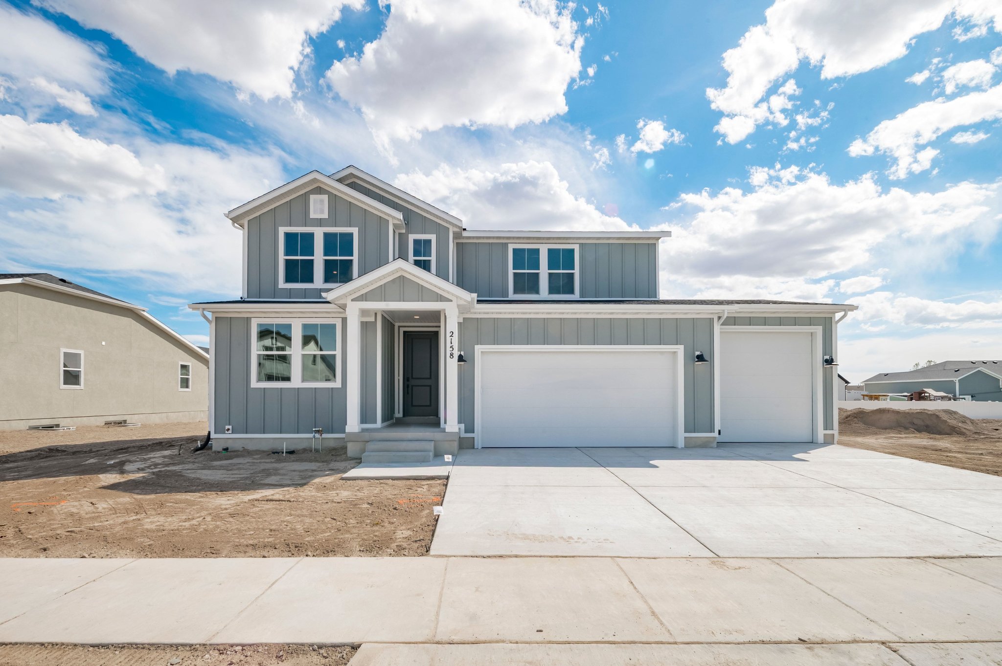 A building with garages.