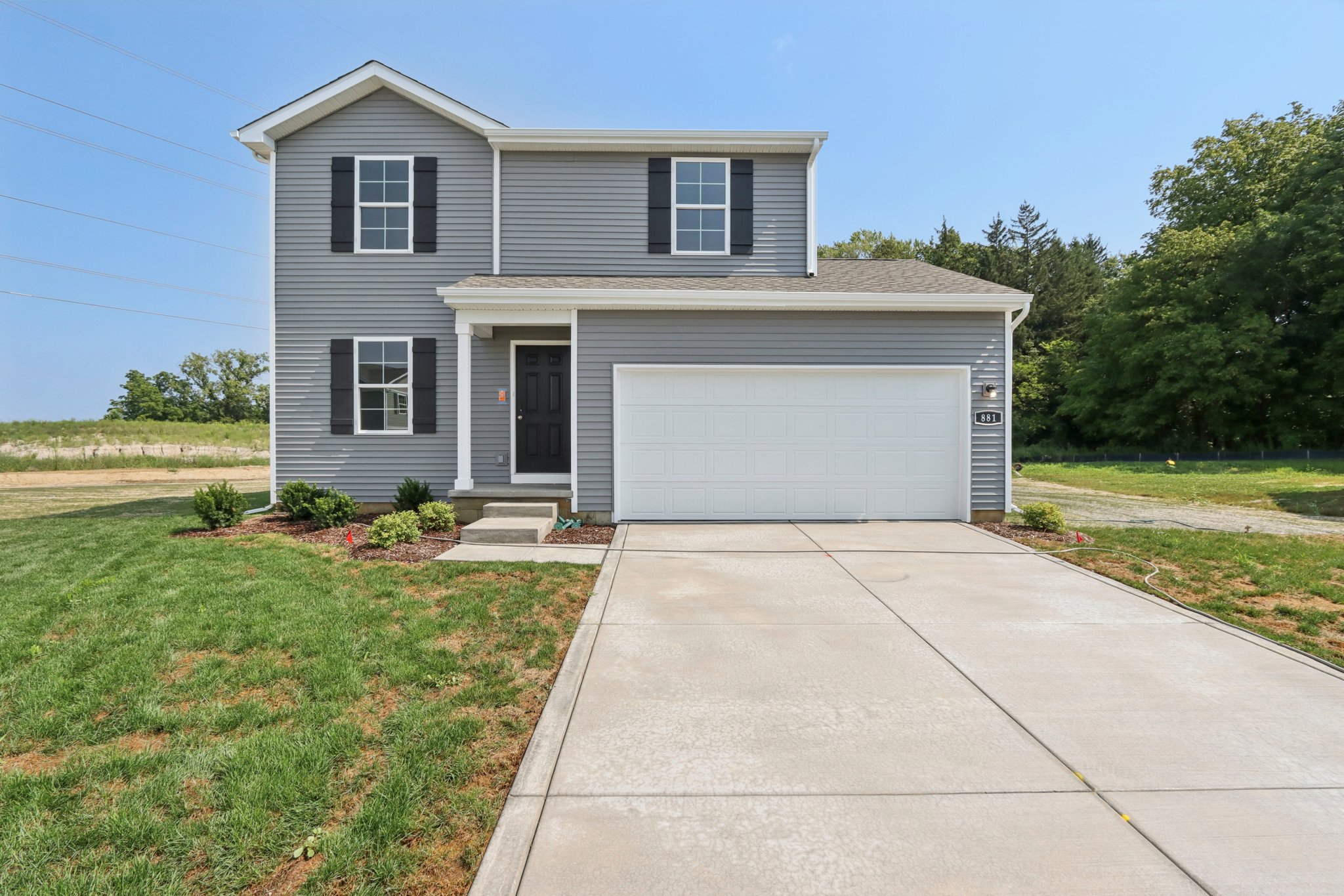 A house with a garage.